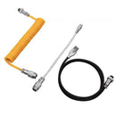 Mechanical Keyboard Coiled Cable RGB Type C USB Aviator Connector (Yellow)