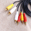 3 RCA Composite Male to Male Audio Video AV Cable for DVD TV