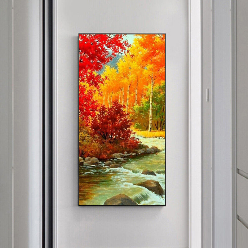5D Full Round Drill Picture DIY Autumn Forest Diamond Painting Poster Wall Decor