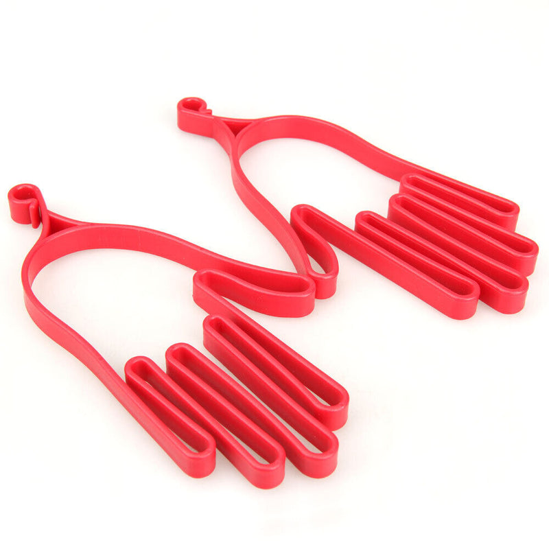 1 Pair Durable Outdoor Sport Red Plastic Golf Gloves Holder Rack Stretcher