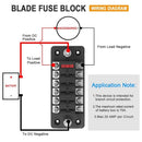 Indicator Light Car Accessory Block Fuse Box Plastic Cover Blade Fuse Holder