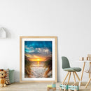 Full Embroidery Printed 3 Strand 11CT Sunset by Sea Kit Stamped DIY Cross Stitch