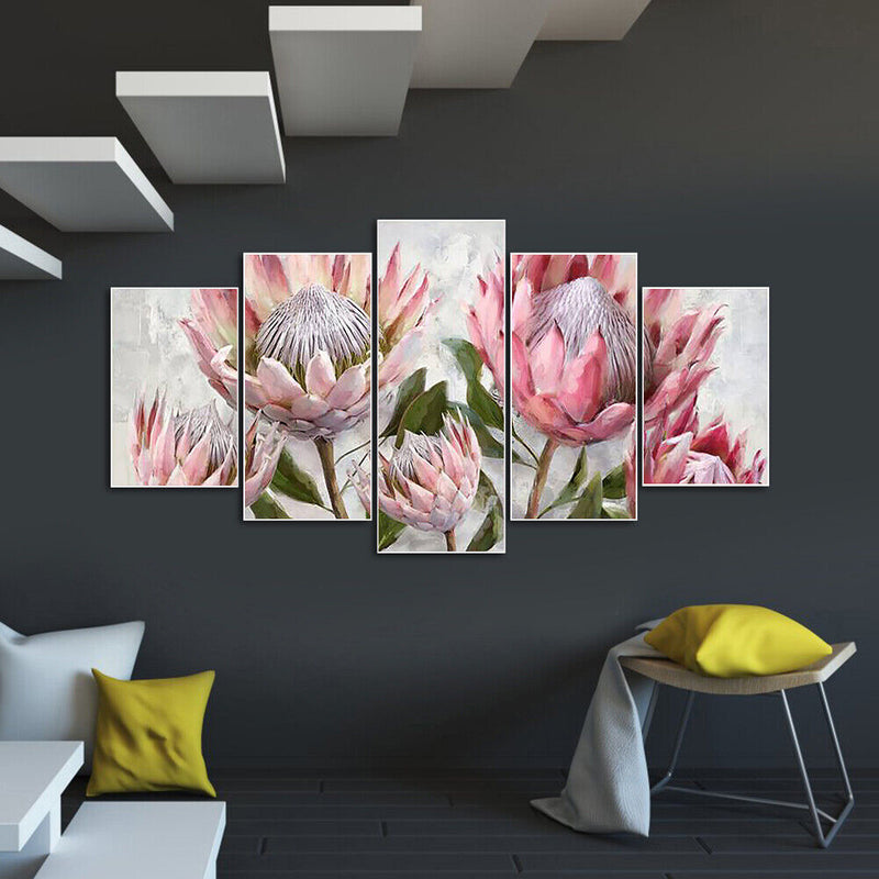5D DIY Full Round Drill Diamond Painting Five Couplets Emperor Flowers Craf