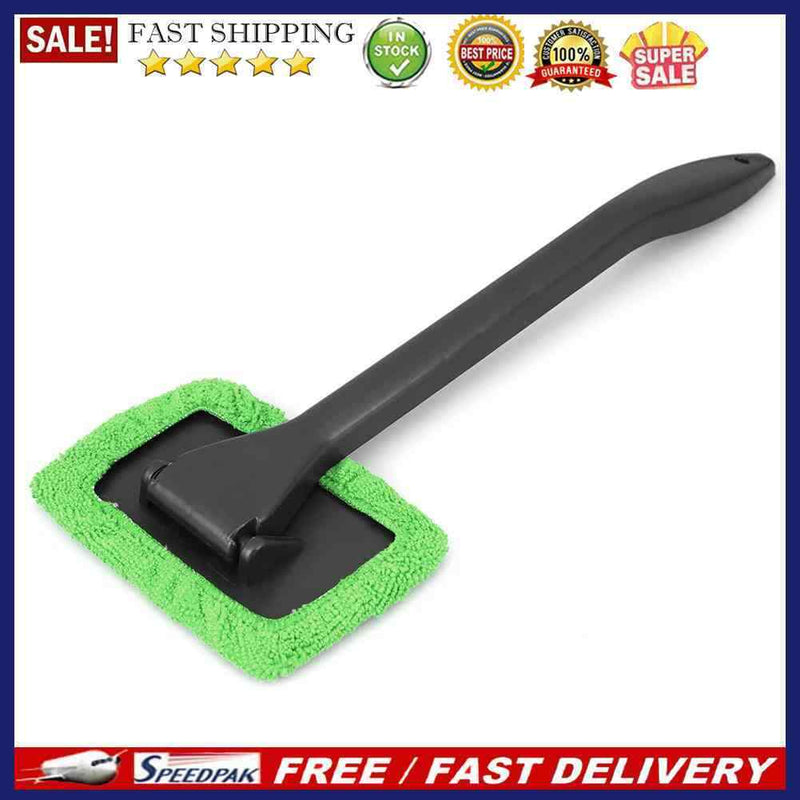 Microfiber Car Window Cleaning Brush Windshield Cleaner (Green Set)