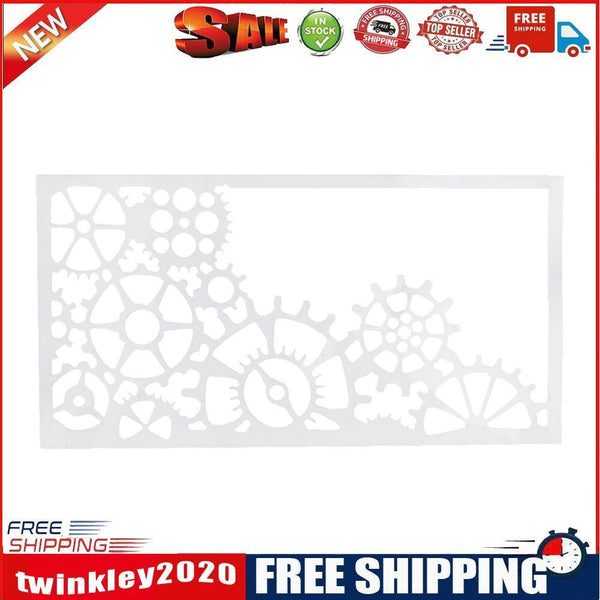 Gear Pattern Cake Stencil Fondant Baking Mold Template Decorating Tool