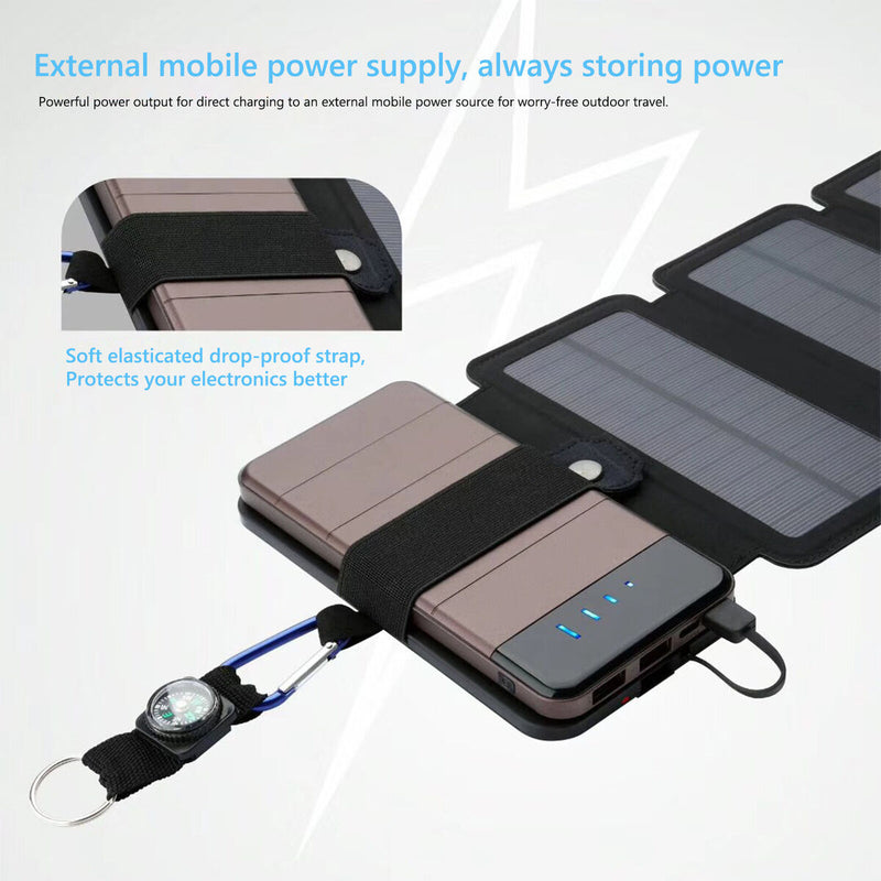 20W 5V Foldable USB Solar Panel Solar Cell Outdoor Mobile Power Battery Cha