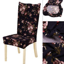Removable Conjoined Stretchy Floral Home Stool Chair Seat Cover (5