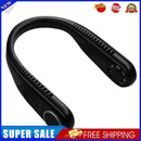 Leafless Silent Air Cooling Hanging Neck Fan for Sports Travel (Black)