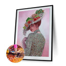 Diamond Paint Partial Special Drill Top Hat Lady Rhinestone Picture (Y071) Newly