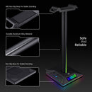RGB Headphones Desktop Stand Gaming Headset Holder with 3.5mm 2 USB Ports Newly