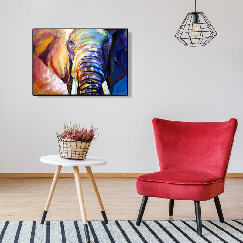Elephant Oil Painting By Numbers DIY Canvas Picture Hand Painted Home Decoration