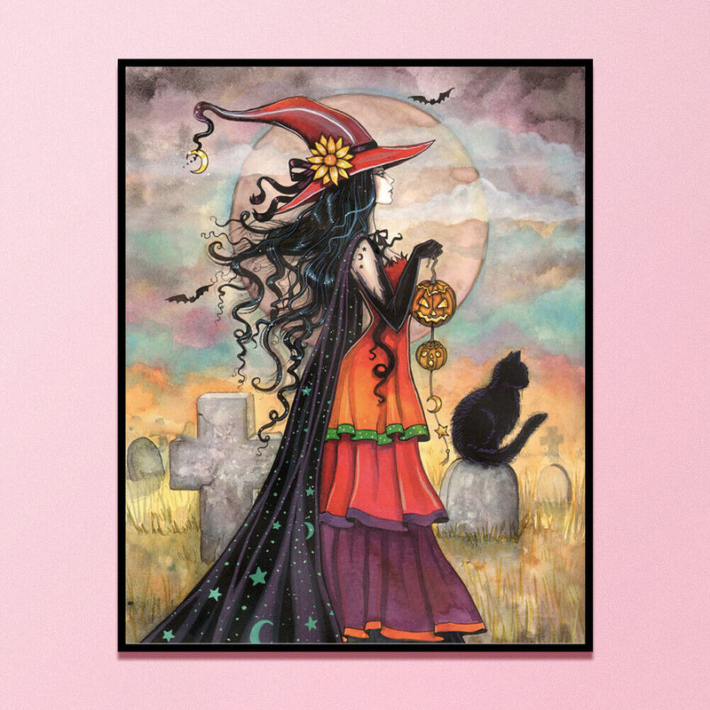 3 Strands DIY Full Embroidery Witch Stamped Cross Stitch for Home Decor Gifts