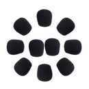 10pcs 25mm Black Microphone Headset Foam Sponge Windscreen Mic Covers Case