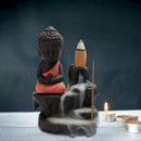20pcs Incense Cones 1pcs Burner Buddha Waterfall Backflow Stove (Red) Newly
