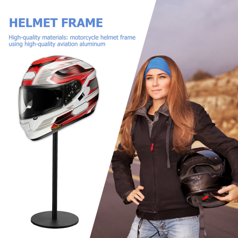 Motorcycle Helmet Rack 180 Degree Rotation Helmet Storage with Hooks (C) Newly