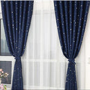 Star Pattern Window Shading Curtain Blackout Bedroom Balcony Home Purdah(D)