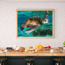 5D Rhinestone Picture DIY Swimming Turtle Full Round Drill Diamond Painting Kit