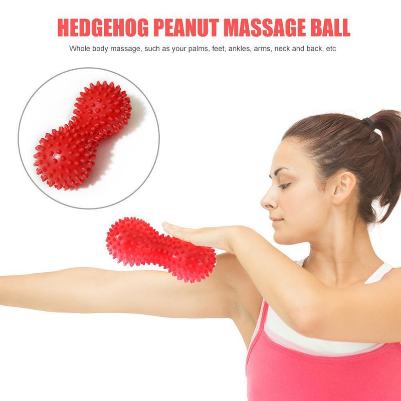 PVC Peanut Shape Spiky Massager Ball Therapy Stress Relief Body Relex Massager