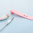4x Soft Silicone Straps Anti Lost Earphone USB Storage Organizer Data Acc H0W9