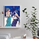 Oil Paint Lady By Numbers Coloring Picture Drawing