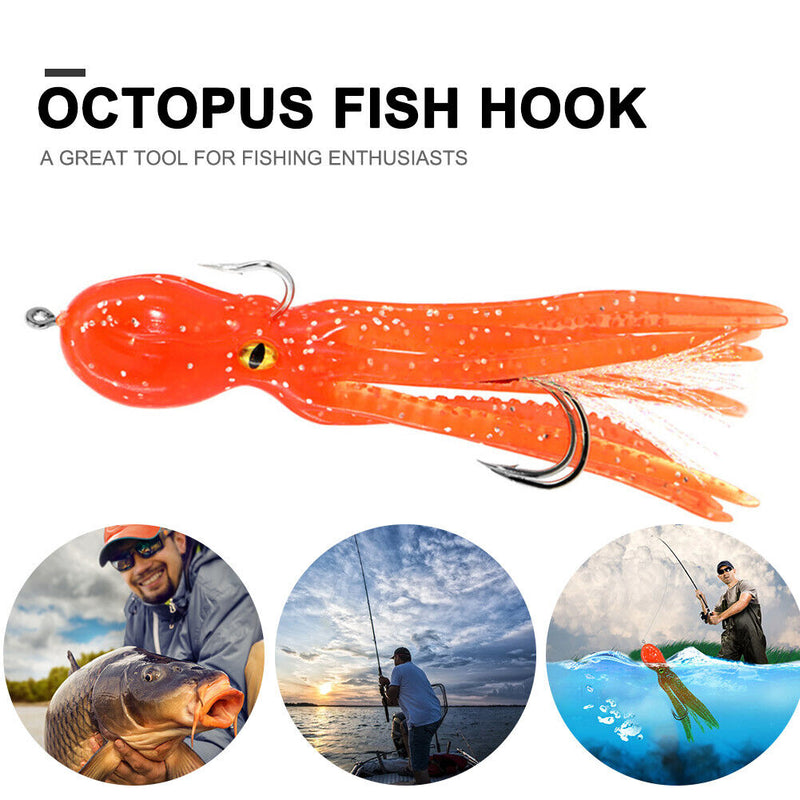 Crankbait Artificial Bait Skirt 11cm 22g Octopus Soft Fishing Lures with Hook