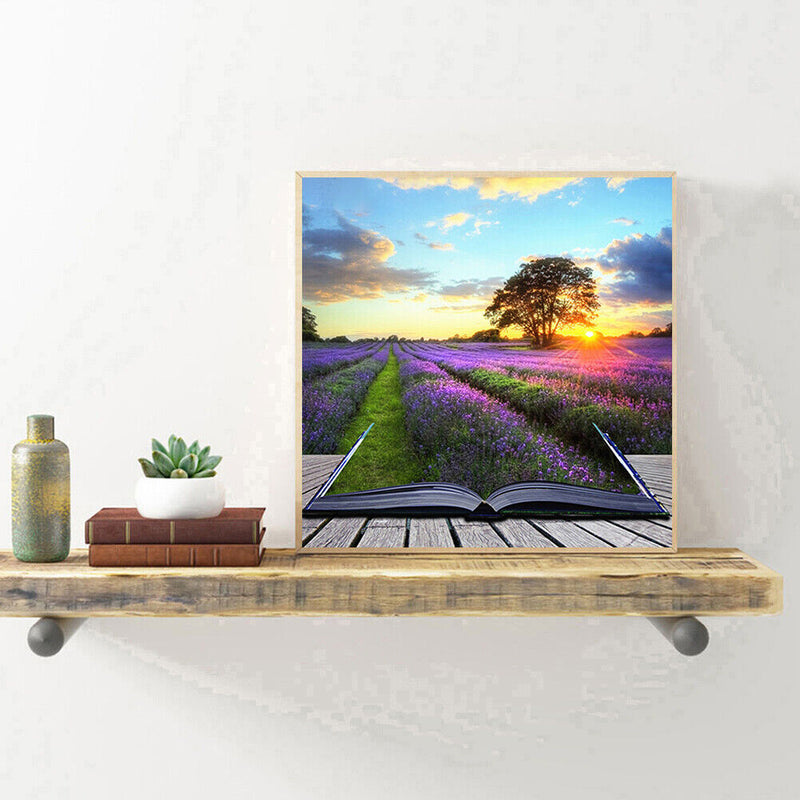 Sunrise Flower Sea Full Round Drill Mosaic Art Picture 5D Diamond Painting