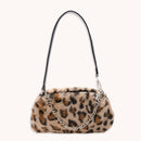Portable Women Animal Underarm Bag Street Plush Top-handle Money Purse Clutches