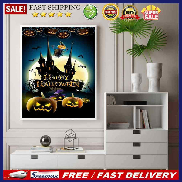 Halloween Pumpkin Oil Paint By Numbers Kit Frameless Picture 40x50cm (B1604)