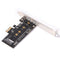 PCI-E 1X to M.2 NVME M Key Riser Adapter Card Supports 2230 2242 2260 2280 SSD