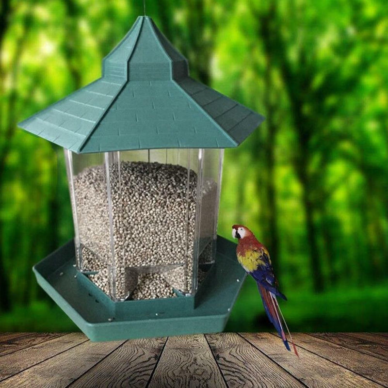 Plastic Waterproof Hanging Wild Bird Feeder Feeding Garden Yard Outdoor hot.