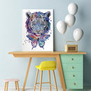 5D DIY Special Shaped Diamond Painting Tiger Butterfly Embroidery Kits Wall Art