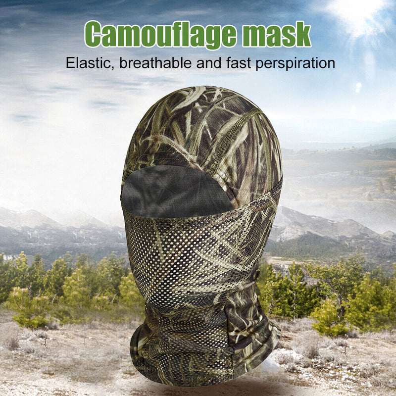 Camouflage Balaclava Scarf Ski Cycling Full Face Cover Neck Head Warmer (A)