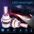 1 Pair COB LED Car Headlight Bulbs 72W 6500K Auto Headlamp Fog Light IP67 Purple