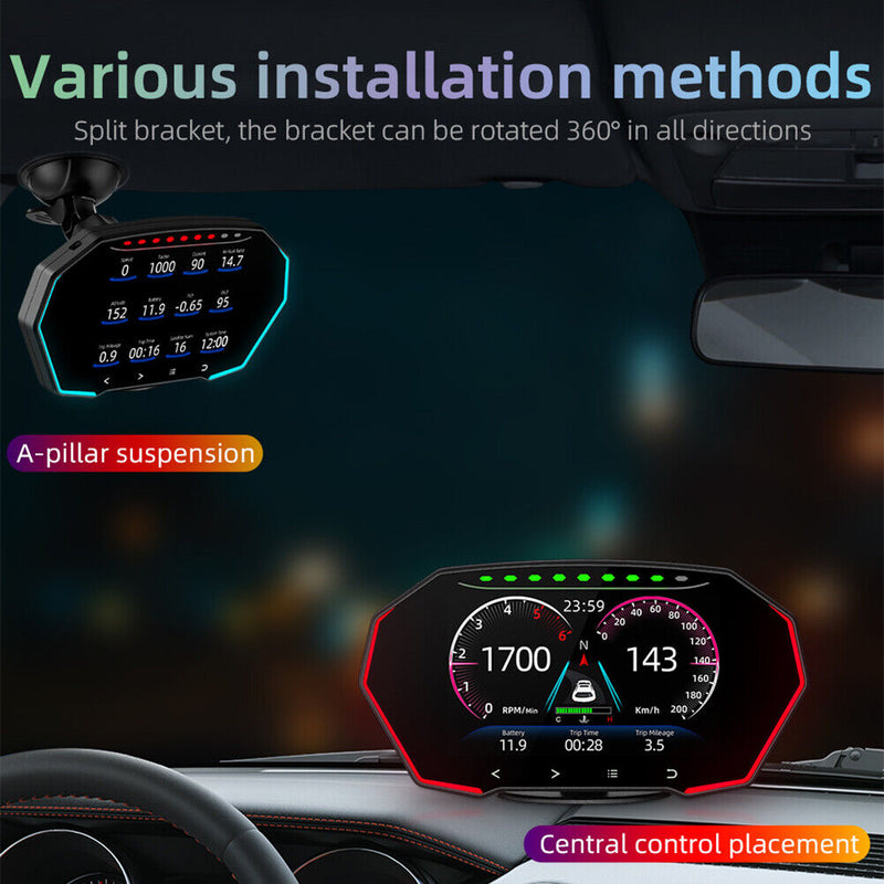 Auto Hud Display OBD Head Up Display Car Touch Screen LCD Driving Computer Newly