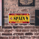 Spain Flag Retro Metal Plate Tin Sign Plaque Poster for Bar Club Decor (B) Newly