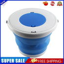 5L Folding Bucket with Cover Portable Car Wash Fishing Bucket (Blue)