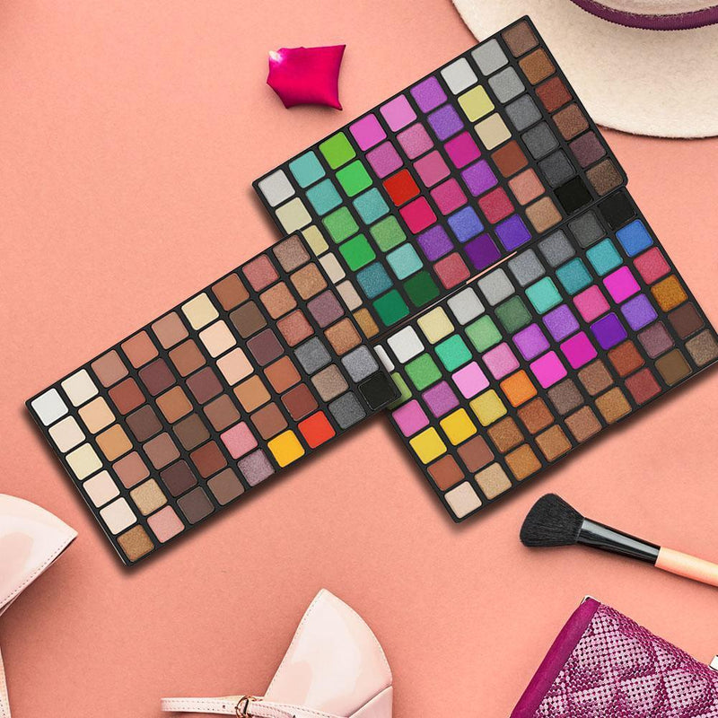 POPFEEL 162 Colors Eyeshadow Palette Set Pro Pearly Matte Eye Cosmetic Tool