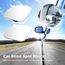 2pcs 360 Degree HD Blind Spot Mirror Adjustable Convex Car Rearview Auxilia