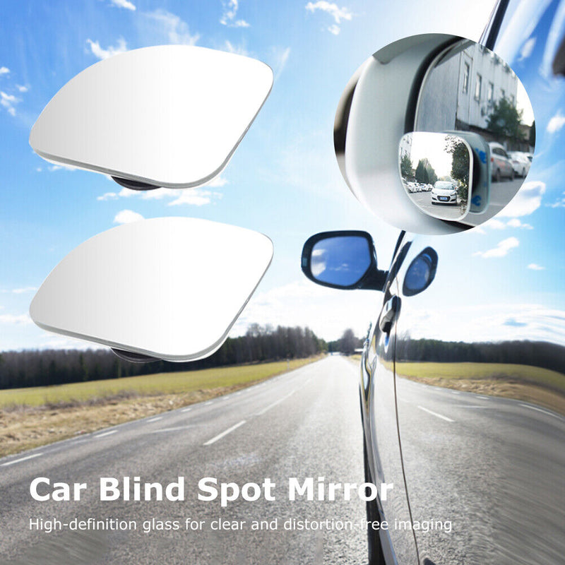 2pcs 360 Degree HD Blind Spot Mirror Adjustable Convex Car Rearview Auxilia