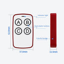 AK-K210605 433MHz 4 Buttons Learning Copy Remote Controller (White Red)