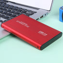 3TB USB 3.0 Hard Disk Enclosure 2.5 inch SATA HDD SSD Mobile Case (Red)