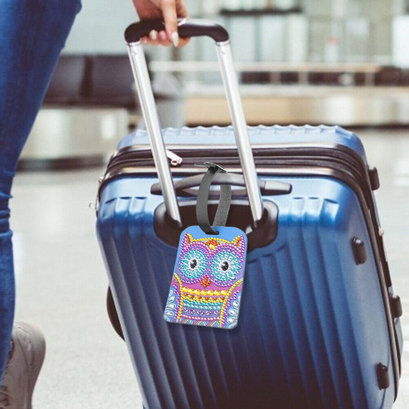 DIY Special Shaped Diamond Painting Bird Pattern Leather Boarding Pass