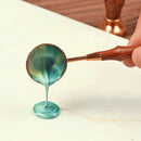 Wax Sealing Melting Spoon Retro Wooden Handle Spoon for Wax Seal Stamps Newly