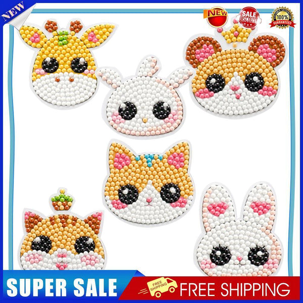 Diamond Painting Cartoon Stickers Kids DIY Round Drill Mosaic Decals (03)