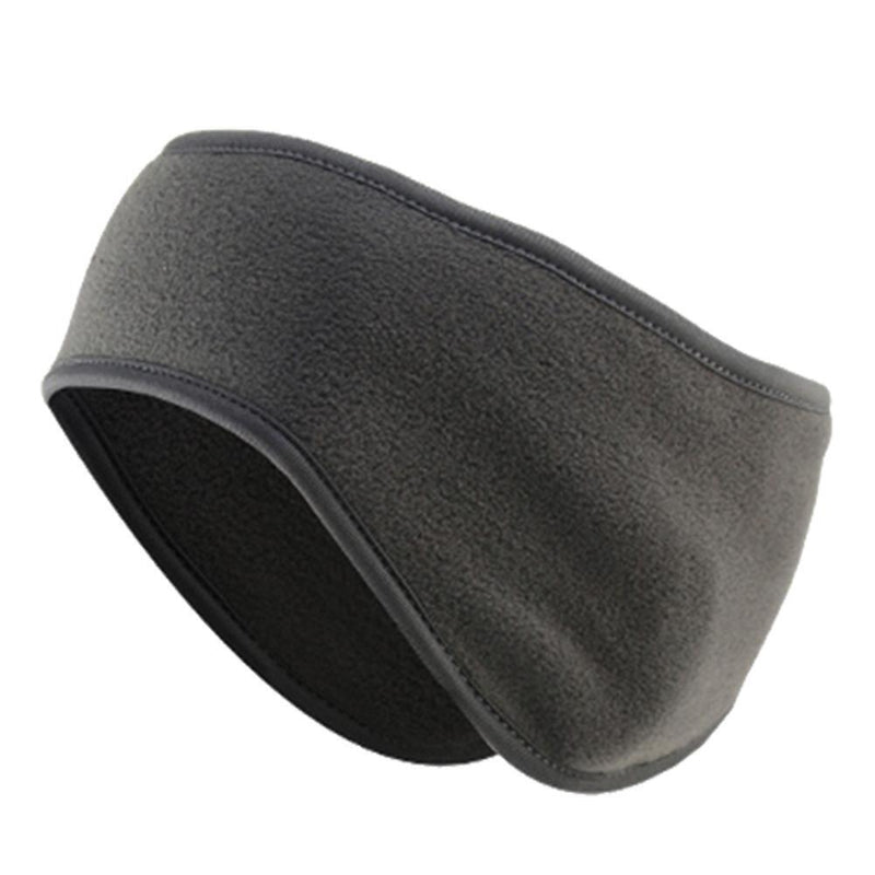 Outdoor Fleece Ponytail Headband Yoga Running Fitness Warm Sweatband (Grey)