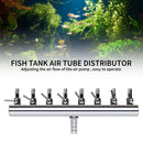 Air Oxygen Pump Aquarium Fish Tank Stainless Steel Splitter Hose (8 Ways) Newly