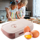 Egg Storage Box Drawer Type Egg Tray Container with Date Reminder (Pink) Newly
