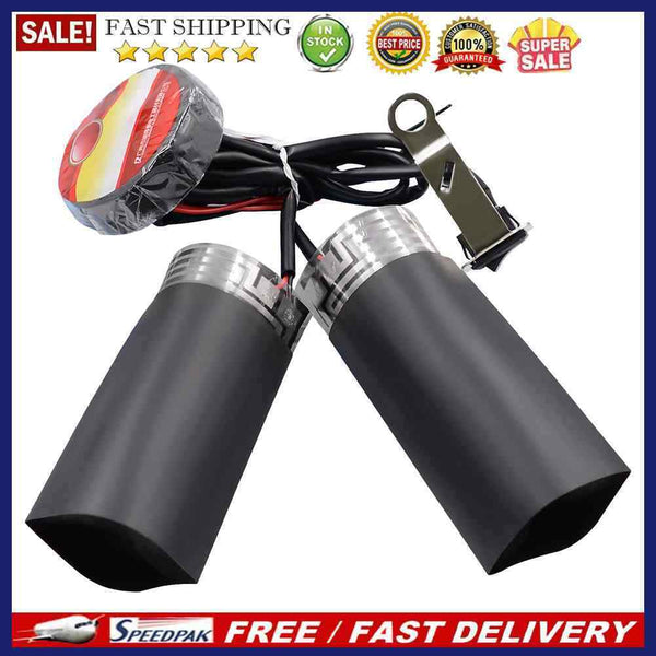 CS-054B1 12V Motorcycle Motorbike Handlebar Heated Grip Pad Kit w/ Rocker S