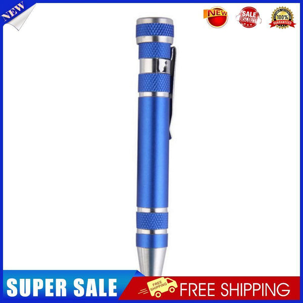 8 in 1 Multiuse Precision Pen Screwdriver Hand Repair Tools Kit (Blue)