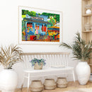 Street Coffee Shop Oil Paint By Numbers DIY Acrylic Painting on Canvas Craft Kit